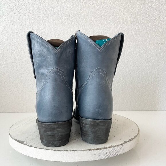 Lane Boots PLAIN JANE Womens Cowboy Bootie 9 Blue Western Cowgirl Ankle Boots - Picture 3 of 11